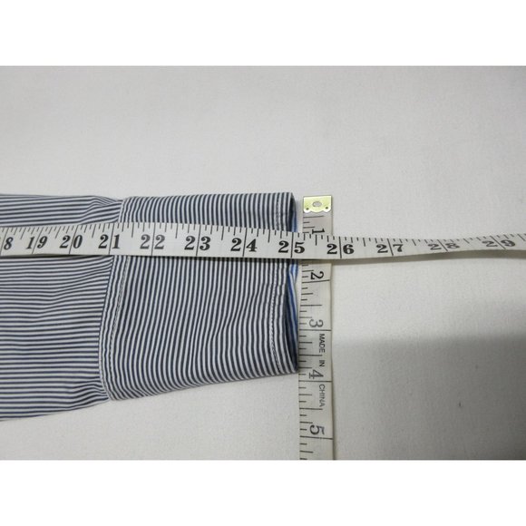 J. Crew pinstriped bib front popover tunic shirt - Picture 12 of 12